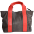 cabas youba bicolore corail et taupe fonc�
